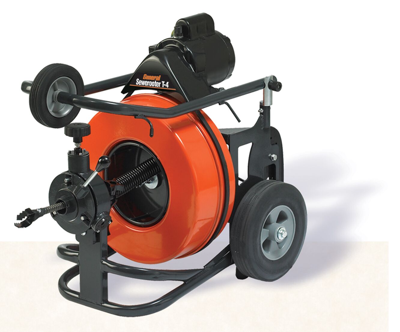 General Pipe Cleaners Speedrooter 92® with 100EM5 (100 ft. x 3/4”) Cable, Power Cable Feed, Guide Tube, and SRCS Cutter Set | P-S92-C-O | J.M. McKinney Co Speedrooter 92R with 100EM5 (100 ft. x 3/4”) Cable, Power Cable Feed, Guide Tube, and SRCS-R Cutter Set | P-S92-C-O
