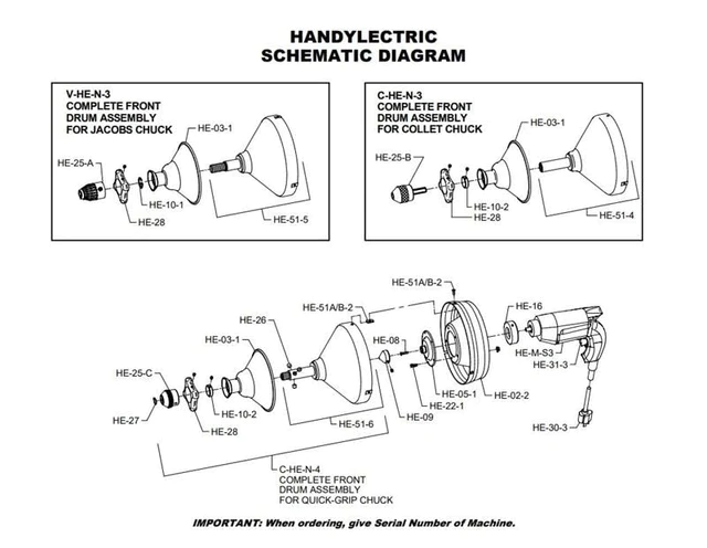 VHEN3 Complete Front Assembly for Jacobs Chuck | OEM Replacement Part | J.M. McKinney Co VHEN3 Complete Front Assembly for Jacobs Chuck | OEM Replacement Part