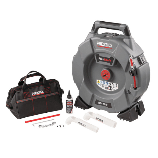 RIDGID K9-102+ FlexShaft Machine | 1¼″–2″ Drain Cleaner (Model 76193) | J.M. McKinney Co RIDGID K9-102+ FlexShaft Machine | 1¼″–2″ Drain Cleaner (Model 76193)