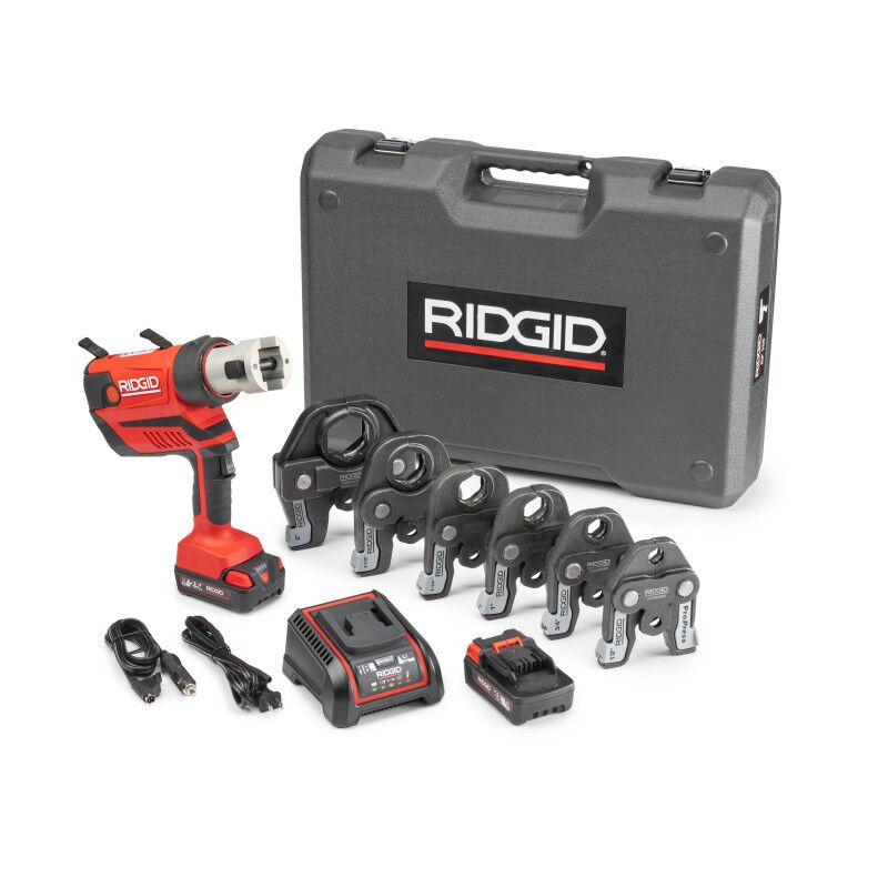 RIDGID RP 350 Press Tool | Battery Kit with ProPress Jaws (½″–2″) | 67053 | J.M. McKinney Co 67053 - RIDGID RP 350 Press Tool