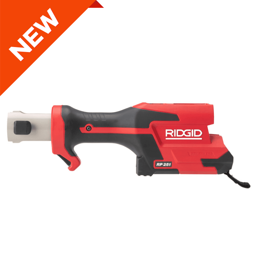 RIDGID RP 251 — Compact Press Tool with 360° Head & SlimGrip | J.M. McKinney Co RIDGID RP 251 Press Tool Battery Kit No Jaws